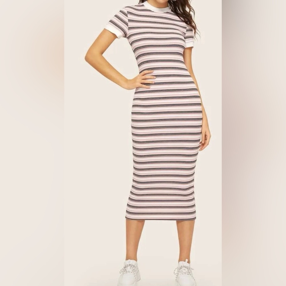 Striped bodycon pencil dress - Picture 1 of 7